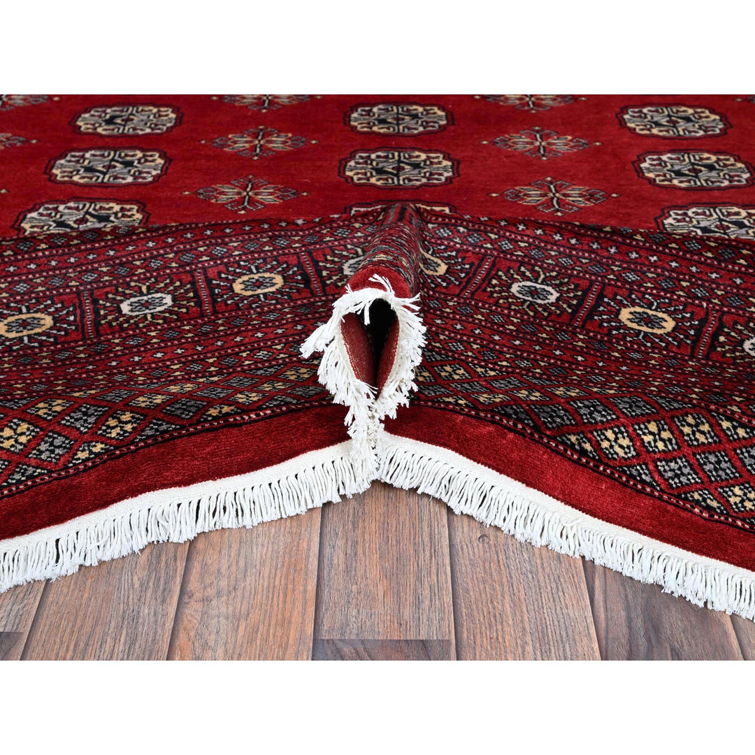 6'2" x 8'9" New Hand Knotted Red Wool Rectangle Oriental Rug - MOA1021321