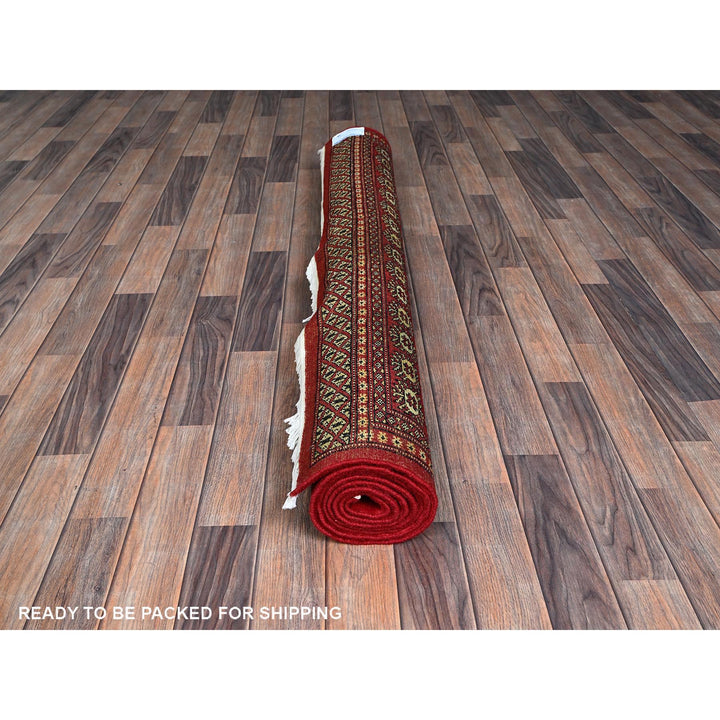 5'1" x 8'1" New Hand Knotted Red Wool Rectangle Oriental Rug - MOA1021322