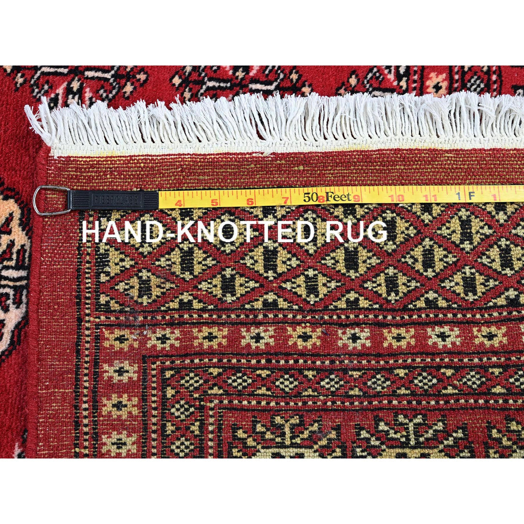 5'1" x 8'1" New Hand Knotted Red Wool Rectangle Oriental Rug - MOA1021322