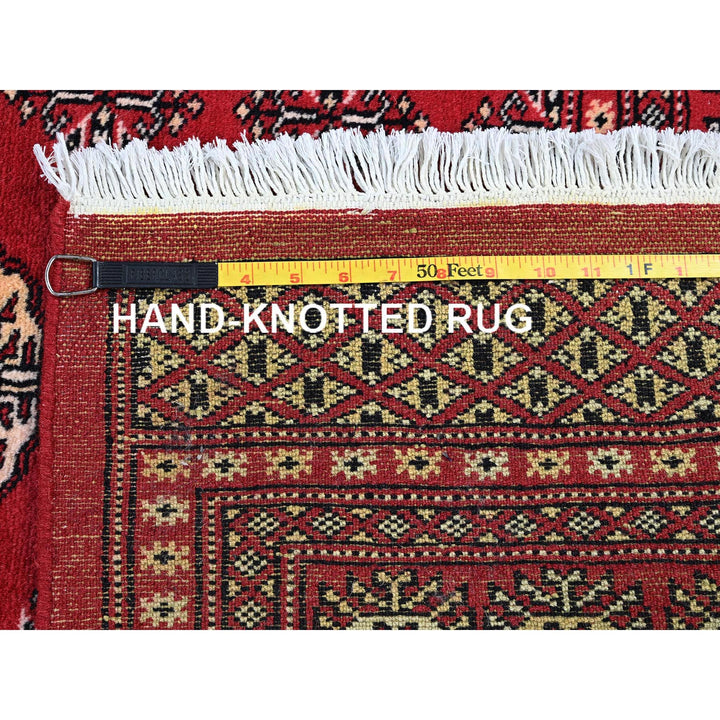 5'1" x 8'1" New Hand Knotted Red Wool Rectangle Oriental Rug - MOA1021322