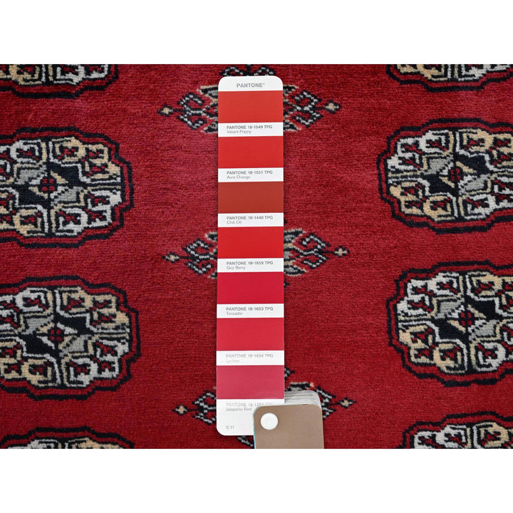 6'4" x 8'10" New Hand Knotted Red Wool Rectangle Oriental Rug - MOA1021323