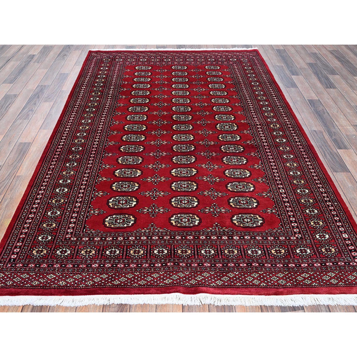5'2" x 8'0" New Hand Knotted Red Wool Rectangle Oriental Rug - MOA1021324