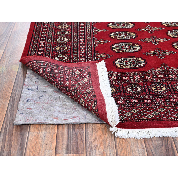 5'2" x 8'0" New Hand Knotted Red Wool Rectangle Oriental Rug - MOA1021324