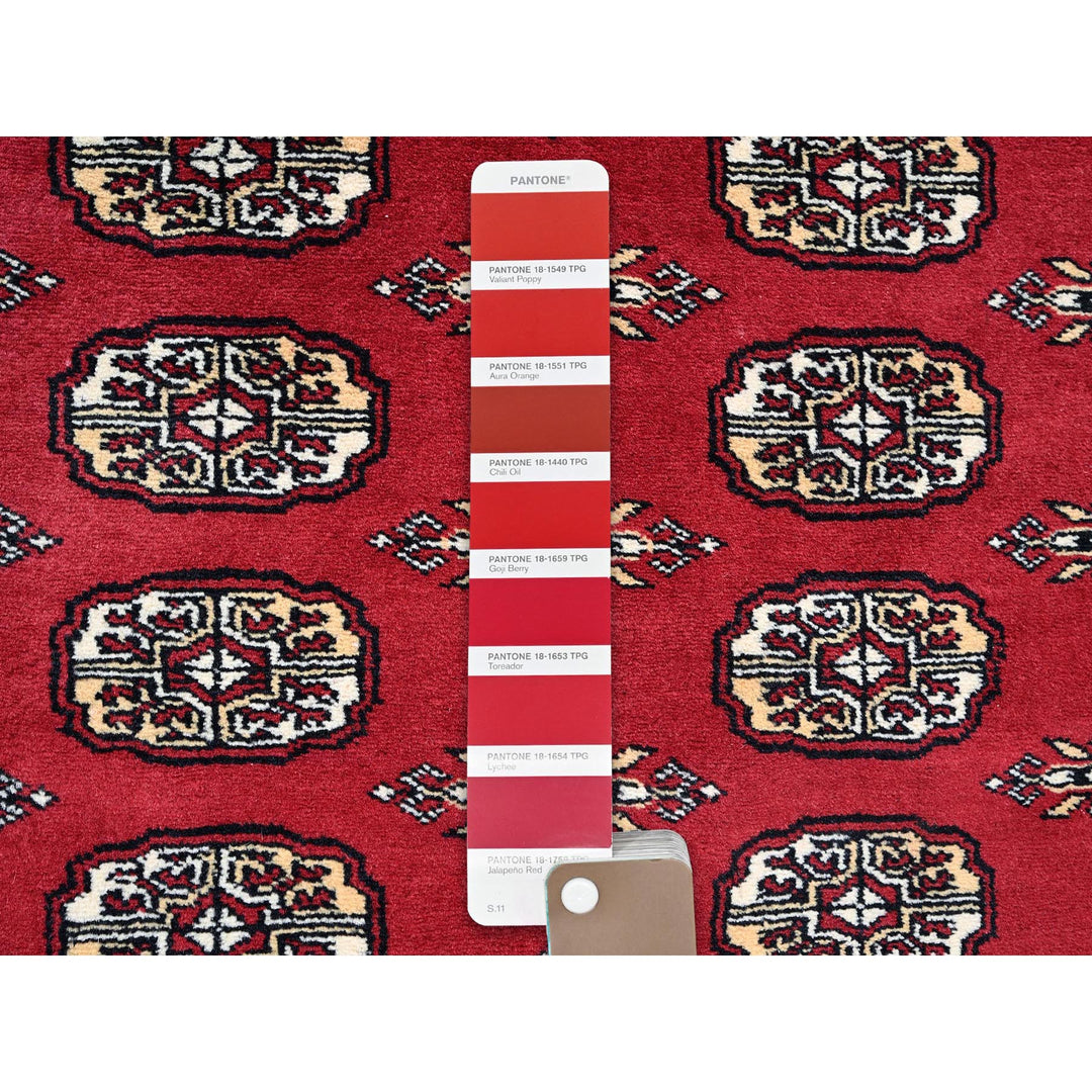 5'2" x 8'0" New Hand Knotted Red Wool Rectangle Oriental Rug - MOA1021324
