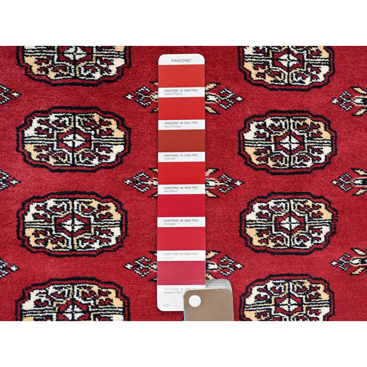 5'2" x 8'0" New Hand Knotted Red Wool Rectangle Oriental Rug - MOA1021324