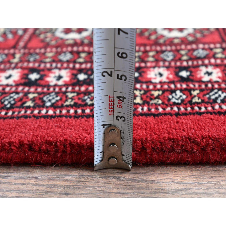 5'2" x 8'0" New Hand Knotted Red Wool Rectangle Oriental Rug - MOA1021324