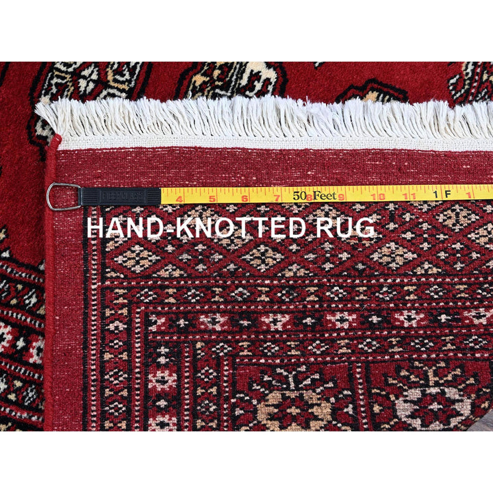 5'2" x 8'0" New Hand Knotted Red Wool Rectangle Oriental Rug - MOA1021324