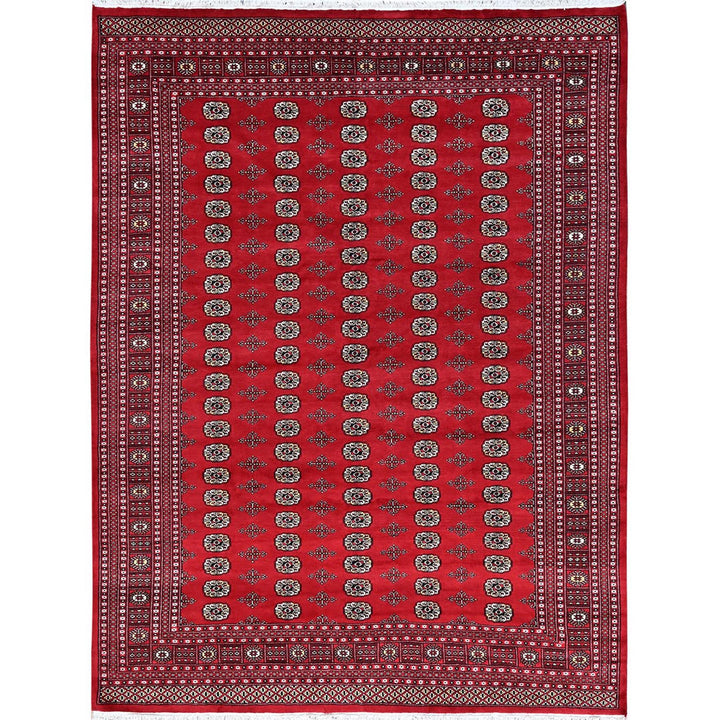 9'2" x 12'4" New Hand Knotted Red Wool Rectangle Oriental Rug - MOA1021326