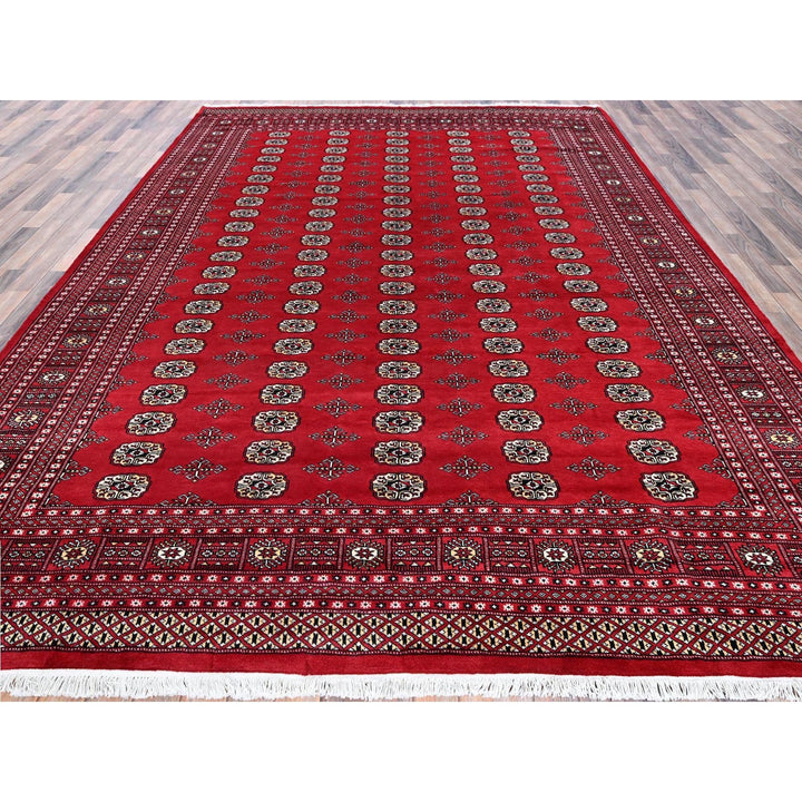 9'2" x 12'4" New Hand Knotted Red Wool Rectangle Oriental Rug - MOA1021326