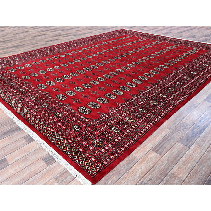 9'2" x 12'4" New Hand Knotted Red Wool Rectangle Oriental Rug - MOA1021326