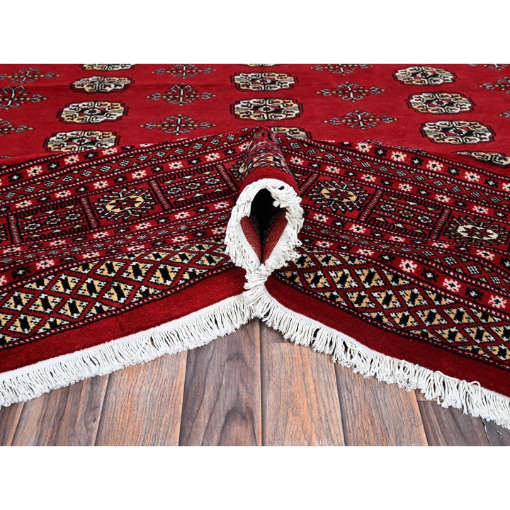 9'2" x 12'4" New Hand Knotted Red Wool Rectangle Oriental Rug - MOA1021326
