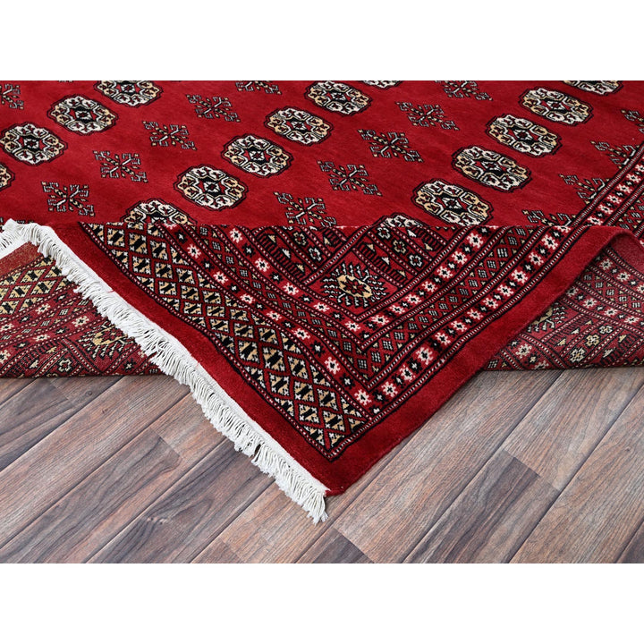9'2" x 12'4" New Hand Knotted Red Wool Rectangle Oriental Rug - MOA1021326