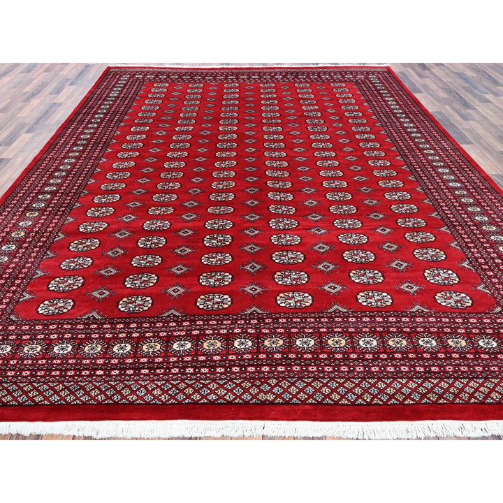 9'4" x 12'0" New Hand Knotted Red Wool Rectangle Oriental Rug - MOA1021327