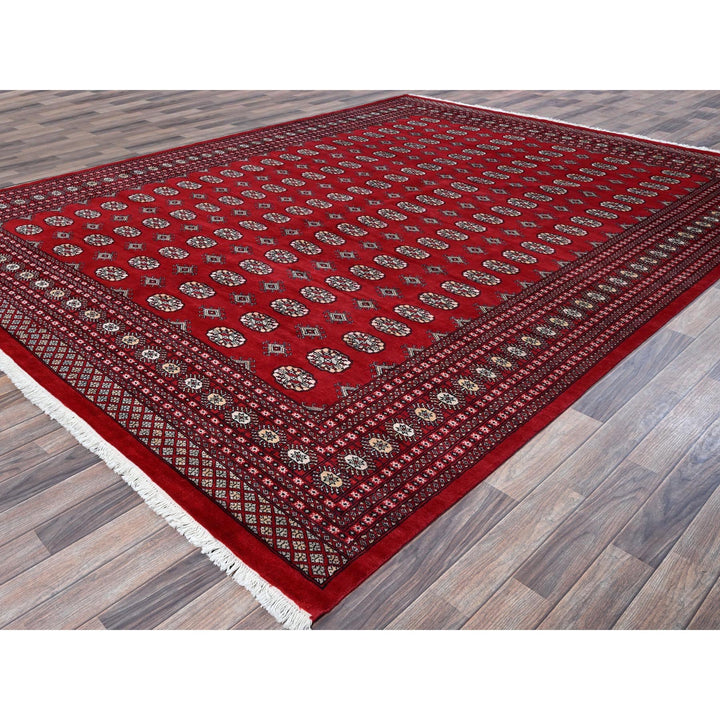 9'4" x 12'0" New Hand Knotted Red Wool Rectangle Oriental Rug - MOA1021327