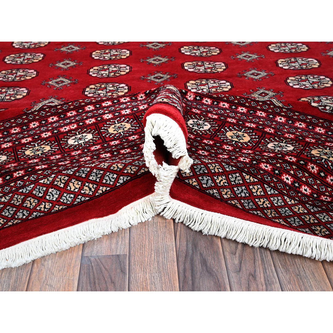 9'4" x 12'0" New Hand Knotted Red Wool Rectangle Oriental Rug - MOA1021327