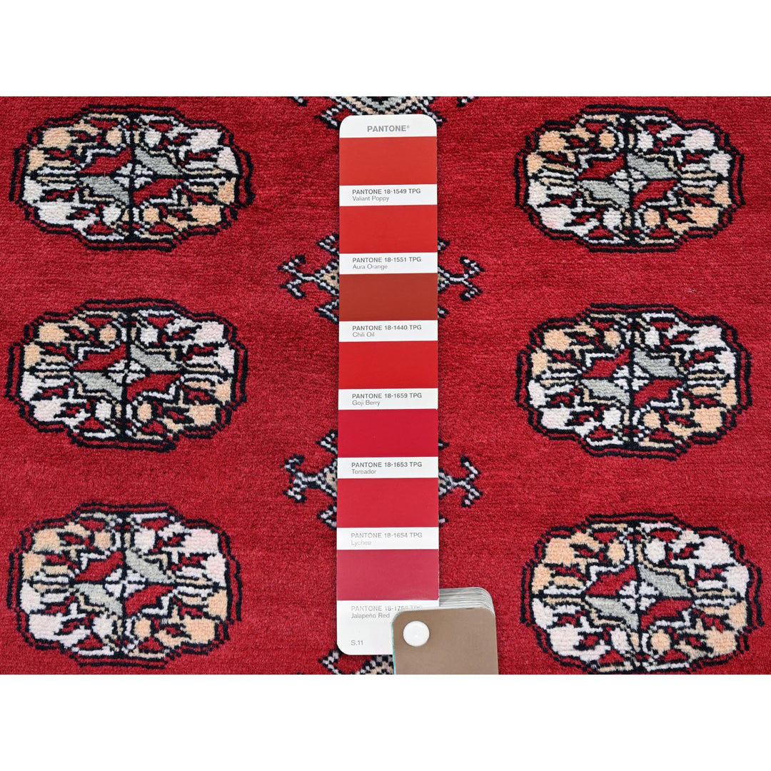 9'4" x 12'0" New Hand Knotted Red Wool Rectangle Oriental Rug - MOA1021327