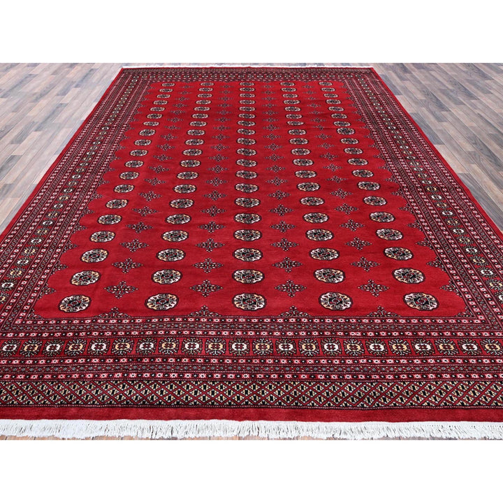 9'0" x 12'6" New Hand Knotted Red Wool Rectangle Oriental Rug - MOA1021328