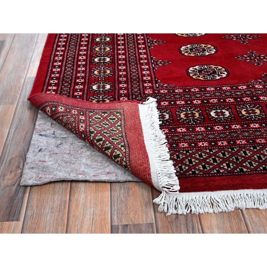 9'0" x 12'6" New Hand Knotted Red Wool Rectangle Oriental Rug - MOA1021328