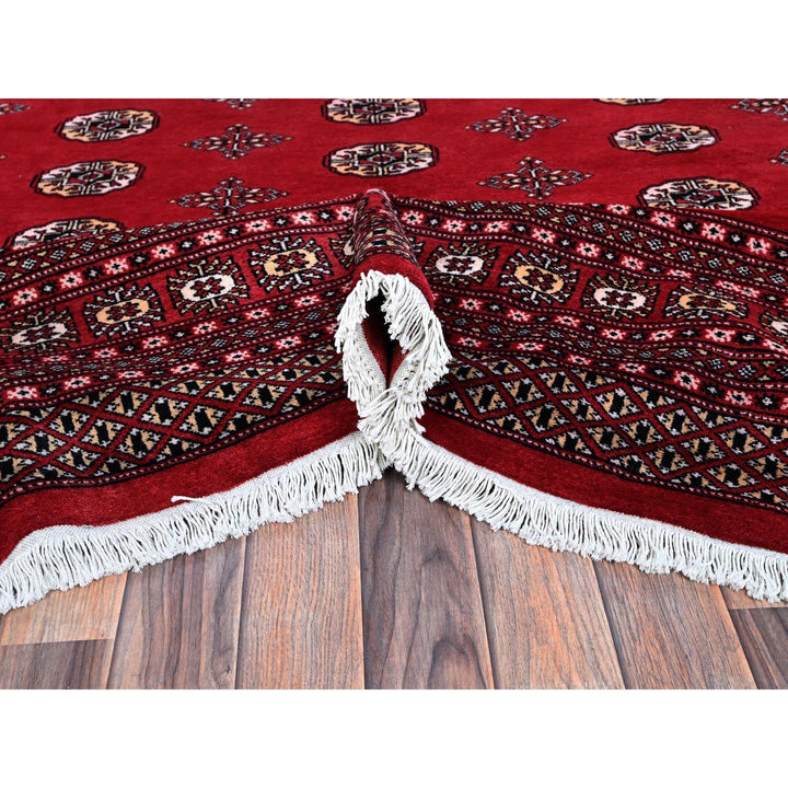 9'0" x 12'6" New Hand Knotted Red Wool Rectangle Oriental Rug - MOA1021328