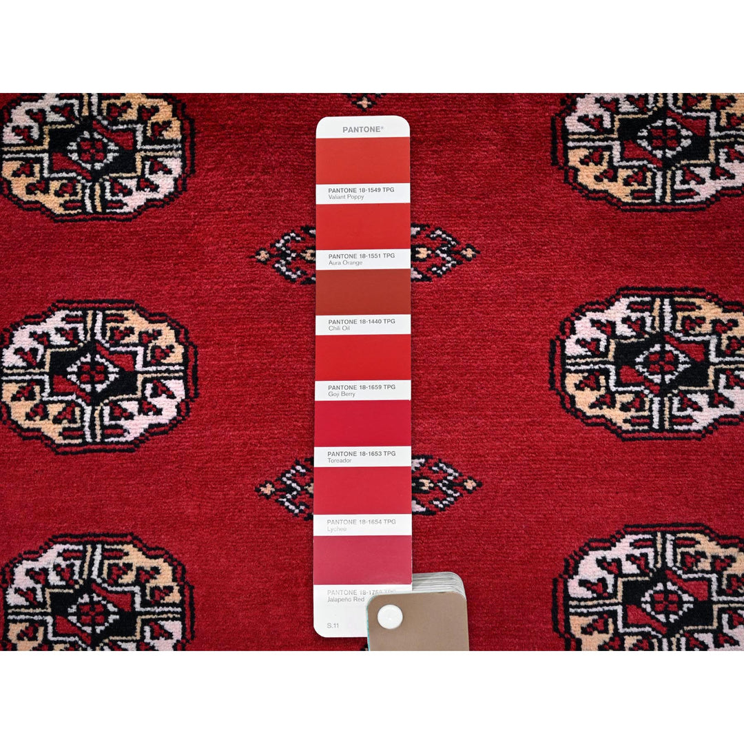9'0" x 12'6" New Hand Knotted Red Wool Rectangle Oriental Rug - MOA1021328