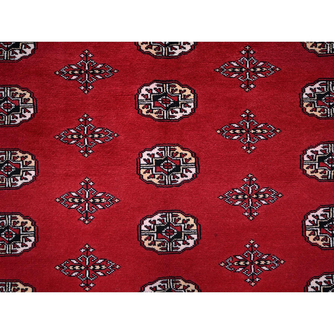 9'0" x 12'6" New Hand Knotted Red Wool Rectangle Oriental Rug - MOA1021328