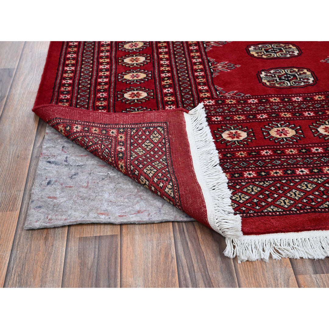 8'1" x 10'0" New Hand Knotted Red Wool Rectangle Oriental Rug - MOA1021329