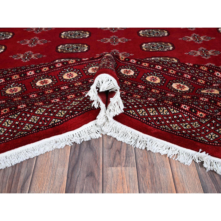 8'1" x 10'0" New Hand Knotted Red Wool Rectangle Oriental Rug - MOA1021329