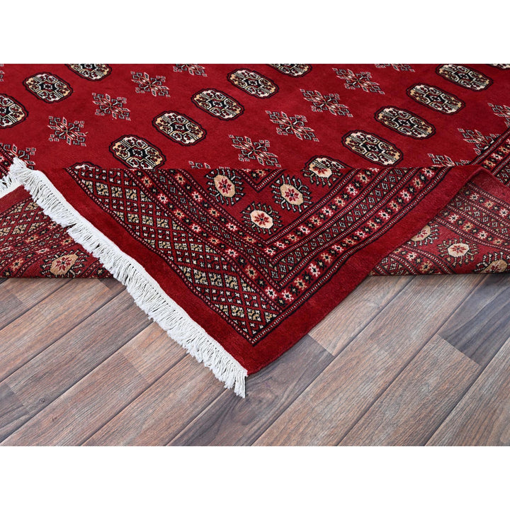8'1" x 10'0" New Hand Knotted Red Wool Rectangle Oriental Rug - MOA1021329
