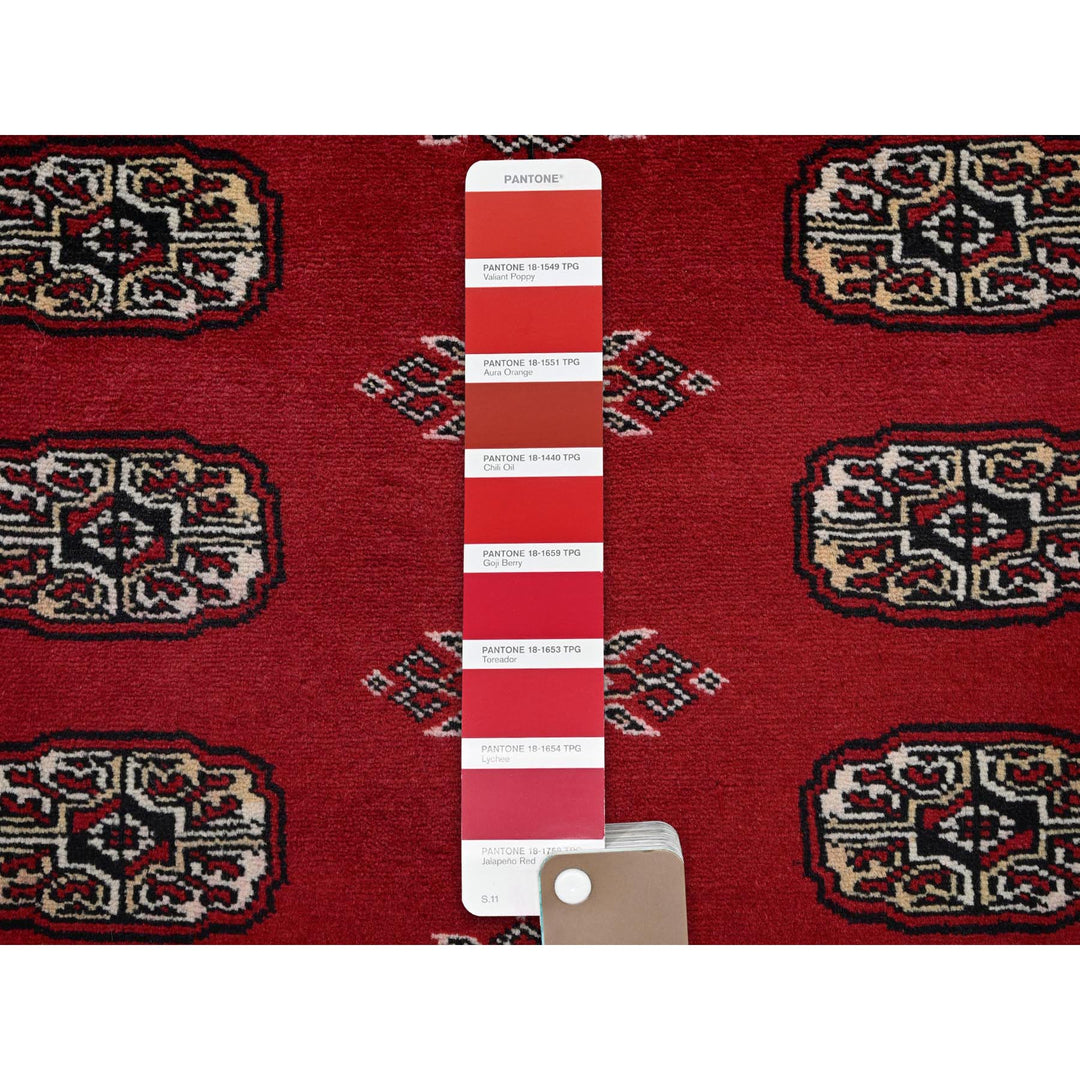 8'1" x 10'0" New Hand Knotted Red Wool Rectangle Oriental Rug - MOA1021329
