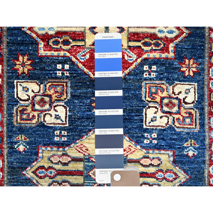 2'8" x 11'9" New Hand Knotted Blue Wool Runner Oriental Rug - MOA102133