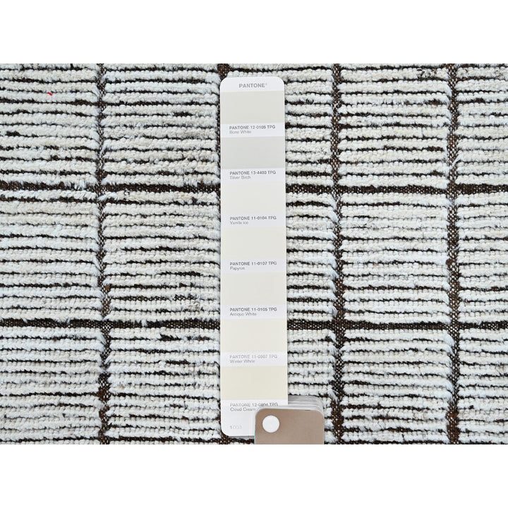 9'6" x 11'8" New Hand Knotted Ivory Wool Rectangle Oriental Rug - MOA1021340