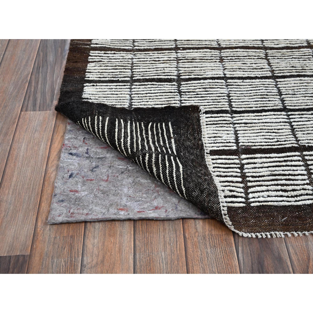 10'5" x 13'8" New Hand Knotted Ivory Wool Rectangle Oriental Rug - MOA1021341