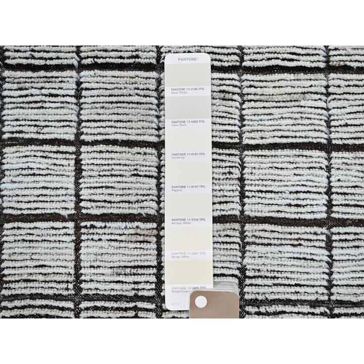 10'5" x 13'8" New Hand Knotted Ivory Wool Rectangle Oriental Rug - MOA1021341