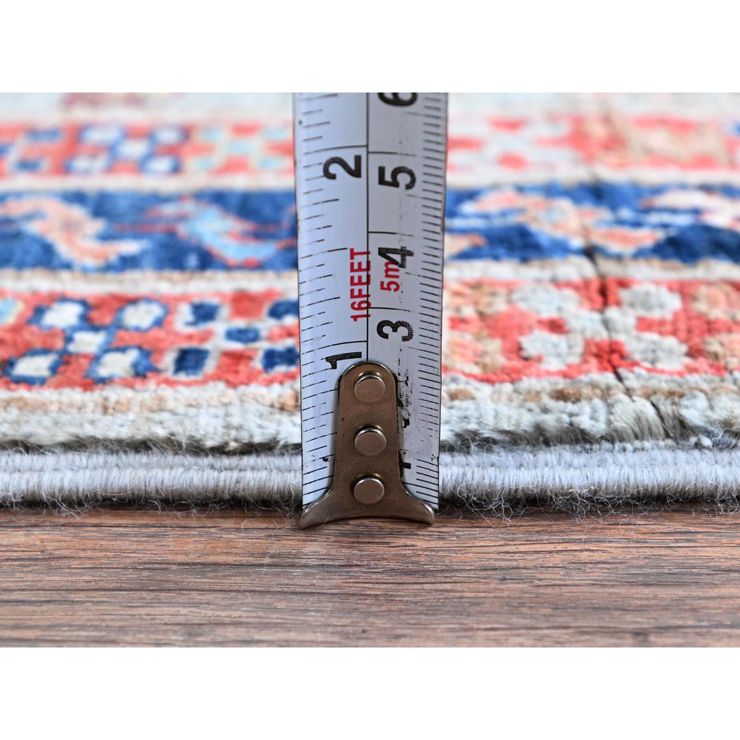 2'8" x 7'5" New Hand Knotted Grey Wool Runner Oriental Rug - MOA1021342
