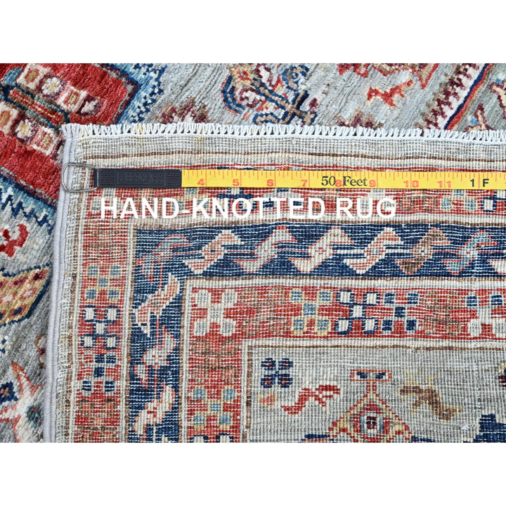 2'8" x 7'5" New Hand Knotted Grey Wool Runner Oriental Rug - MOA1021342