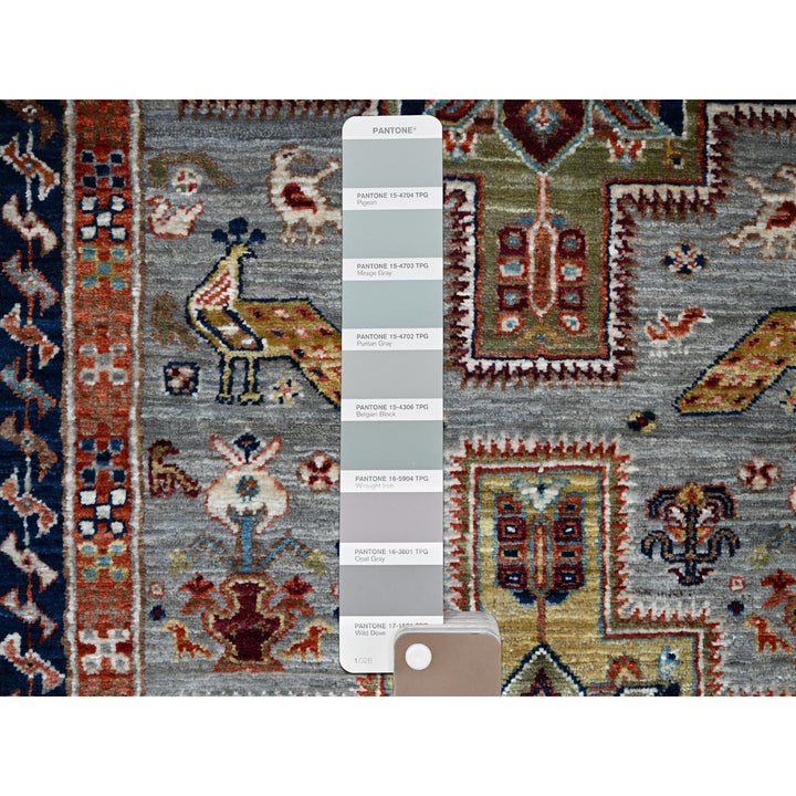 2'8" x 9'8" New Hand Knotted Grey Wool Runner Oriental Rug - MOA1021344