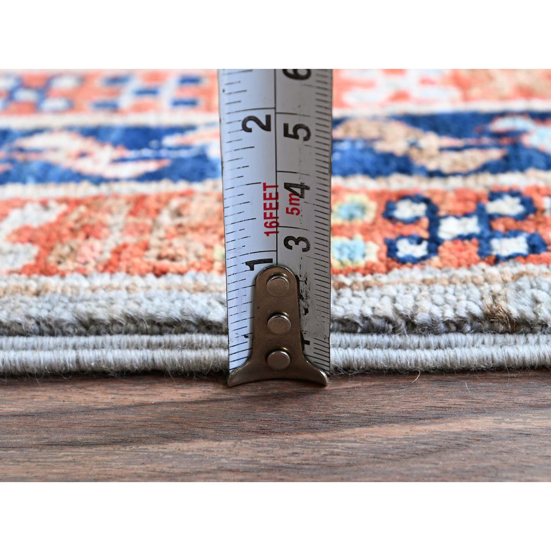 2'8" x 9'8" New Hand Knotted Grey Wool Runner Oriental Rug - MOA1021344