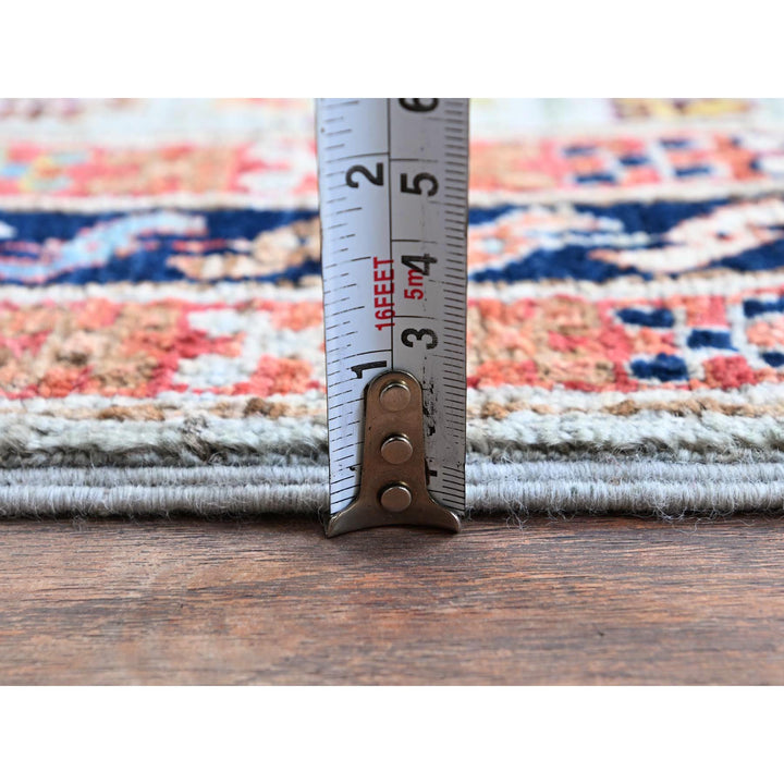 2'7" x 7'11" New Hand Knotted Grey Wool Runner Oriental Rug - MOA1021346