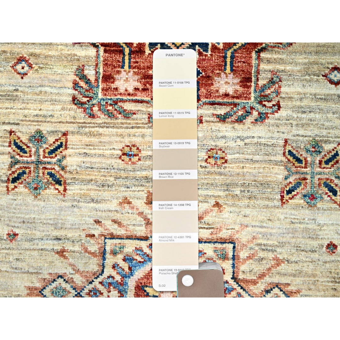 2'8" x 6'11" New Hand Knotted Beige Wool Runner Oriental Rug - MOA102134