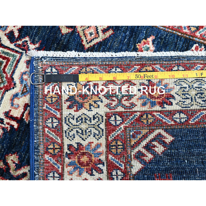 2'5" x 6'9" New Hand Knotted Blue Wool Runner Oriental Rug - MOA102136