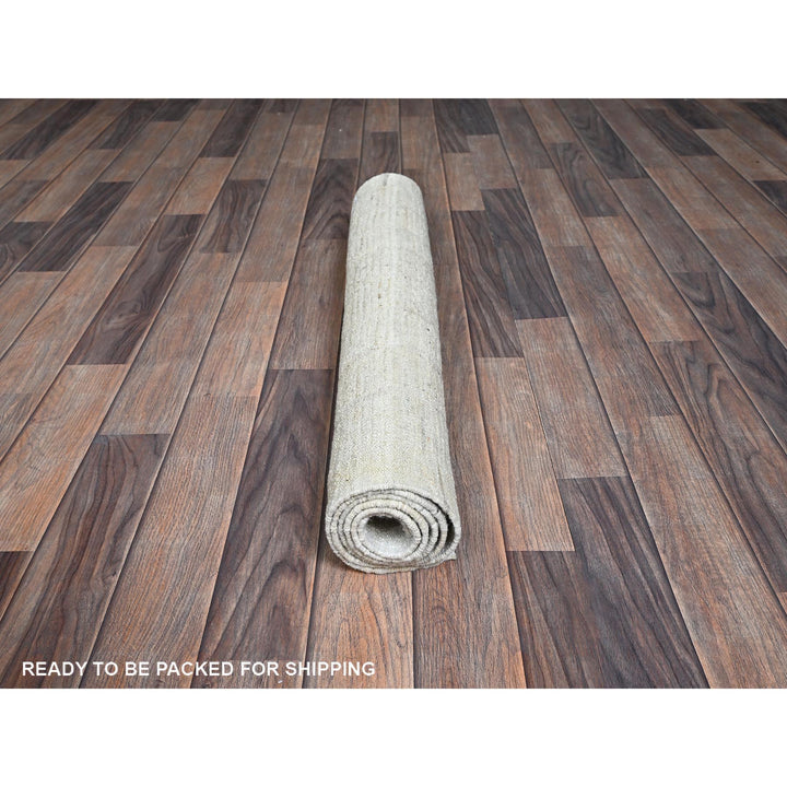 2'11" x 5'0" New Hand Knotted Ivory Wool Rectangle Oriental Rug - MOA1021383