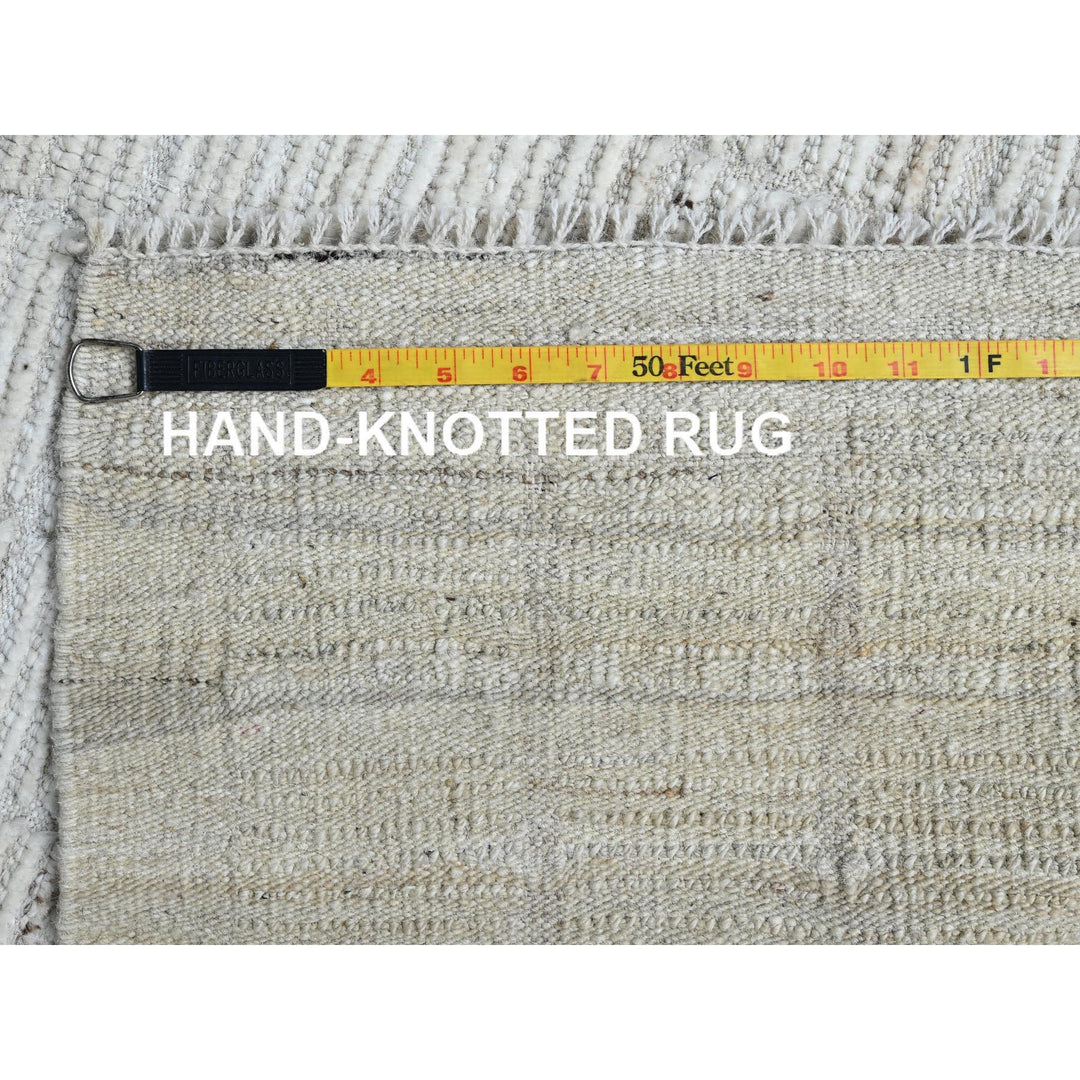 2'11" x 5'0" New Hand Knotted Ivory Wool Rectangle Oriental Rug - MOA1021383