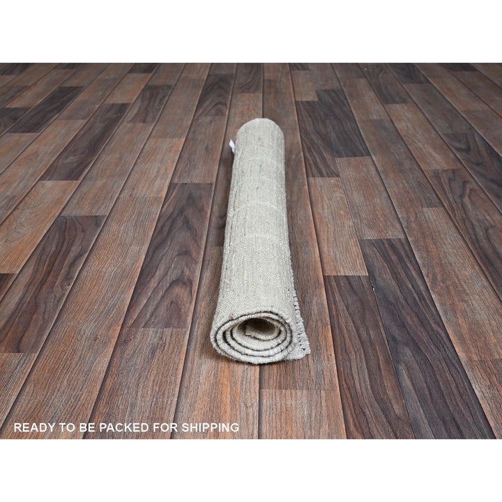 2'4" x 3'0" New Hand Knotted Ivory Wool Rectangle Oriental Rug - MOA1021387