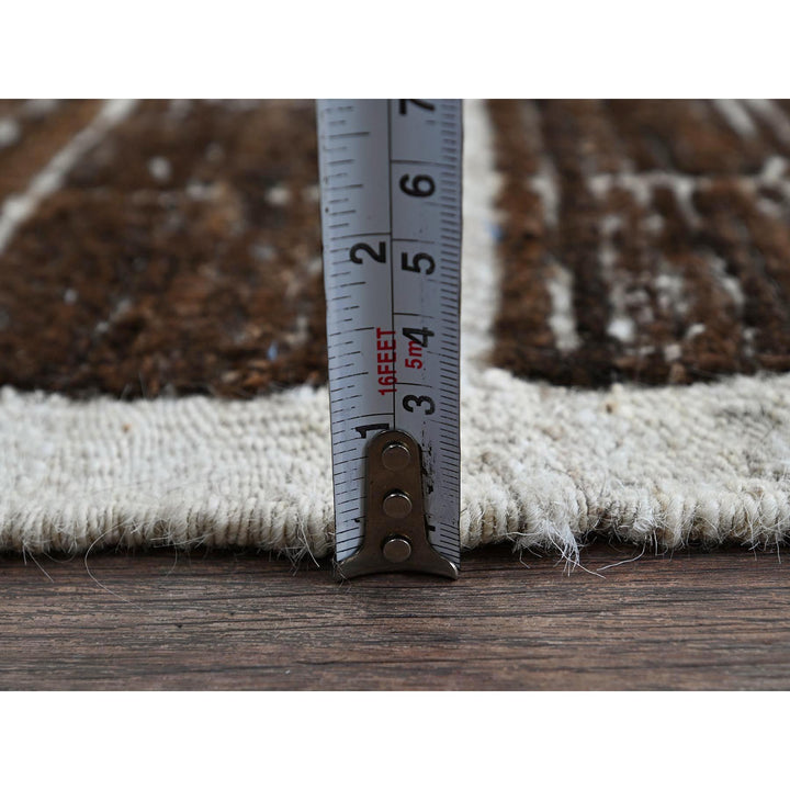 2'1" x 2'8" New Hand Knotted Brown Wool Rectangle Oriental Rug - MOA1021390
