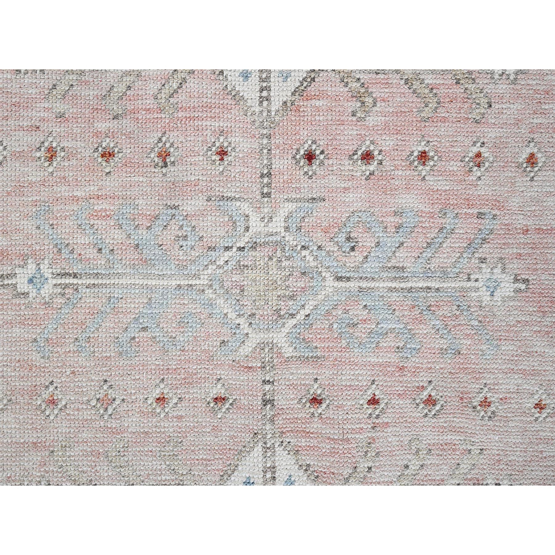 4'6" x 6'9" New Hand Knotted Pink Wool Rectangle Oriental Rug - MOA1021419