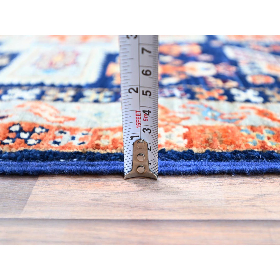 2'0" x 5'10" New Hand Knotted Blue Wool Runner Oriental Rug - MOA102151