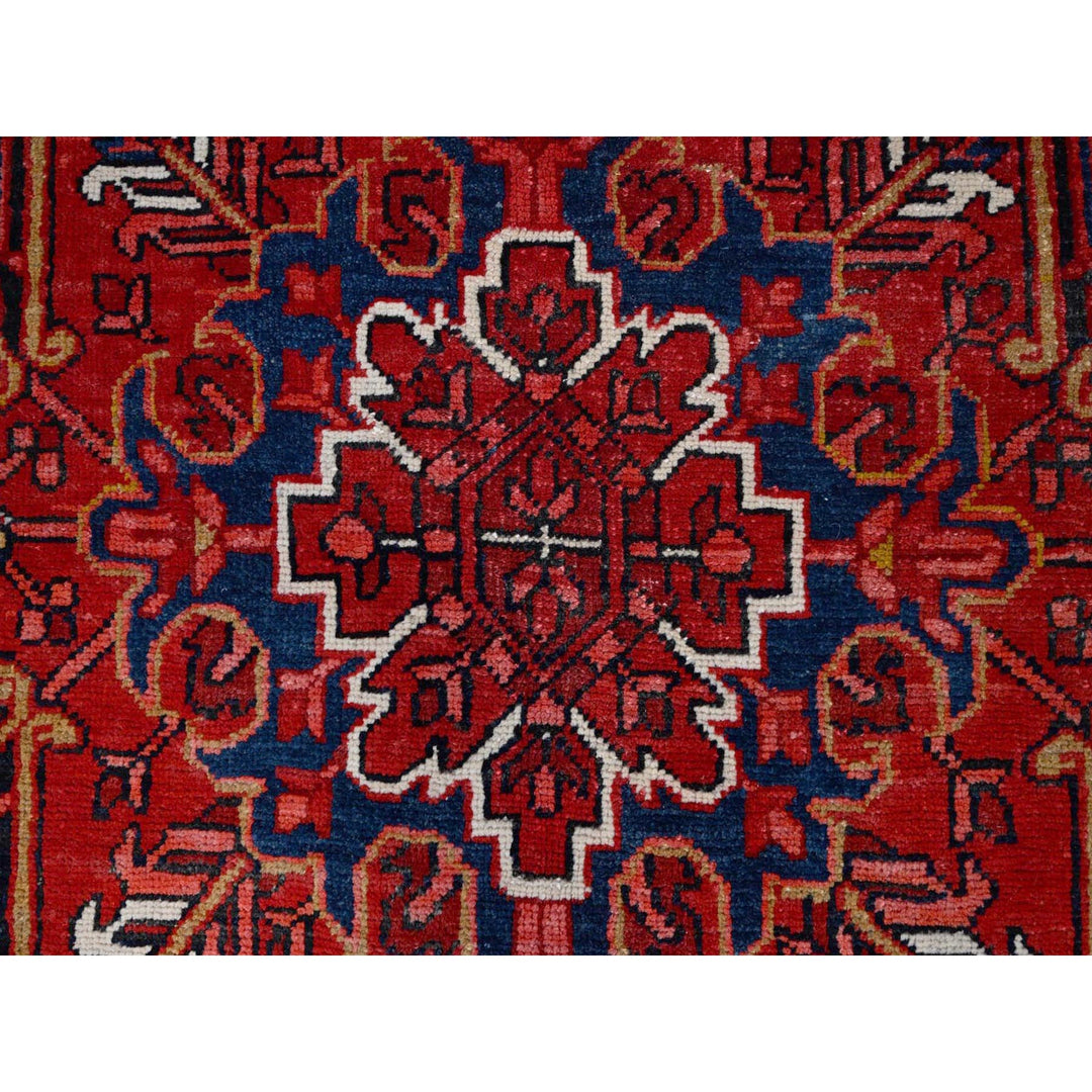 9'11" x 12'8" Vintage Hand Knotted Red Wool Rectangle Oriental Rug - MOA102180