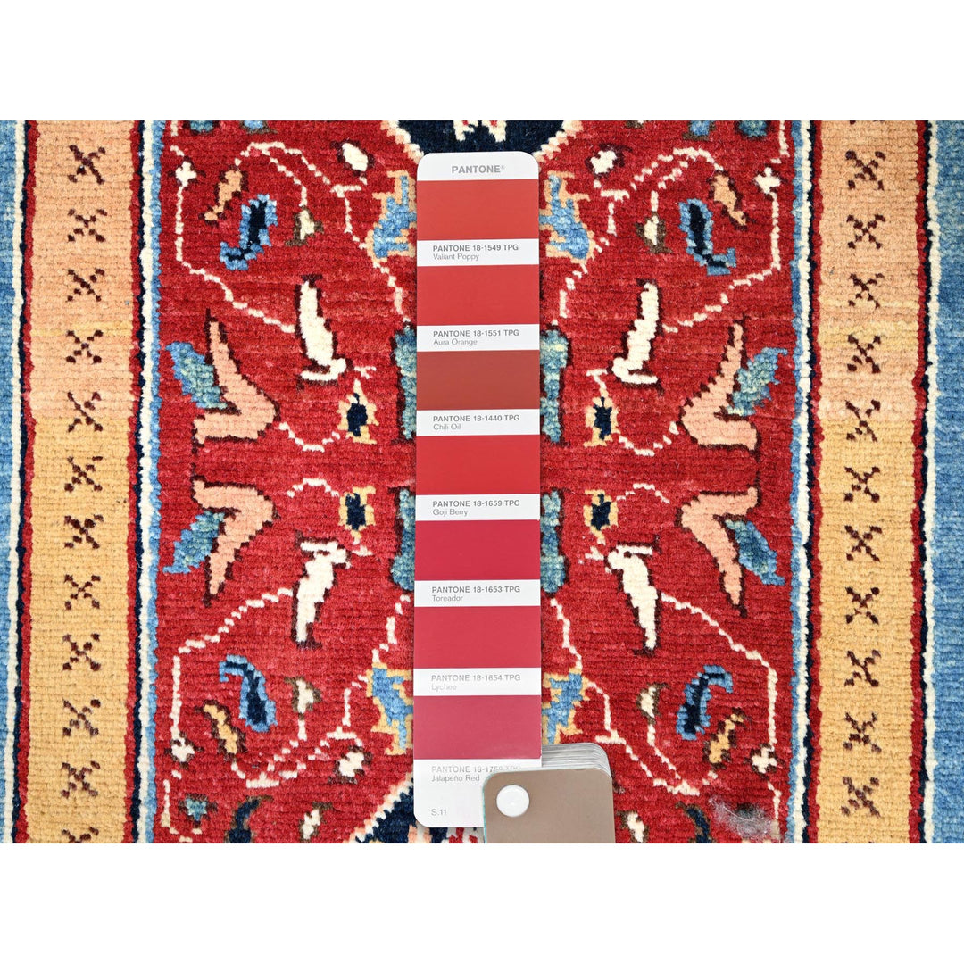 2'9" x 17'5" New Hand Knotted Orange Wool Runner Oriental Rug - MOA102187