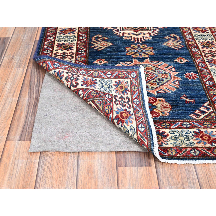 2'6" x 6'8" New Hand Knotted Blue Wool Runner Oriental Rug - MOA102188