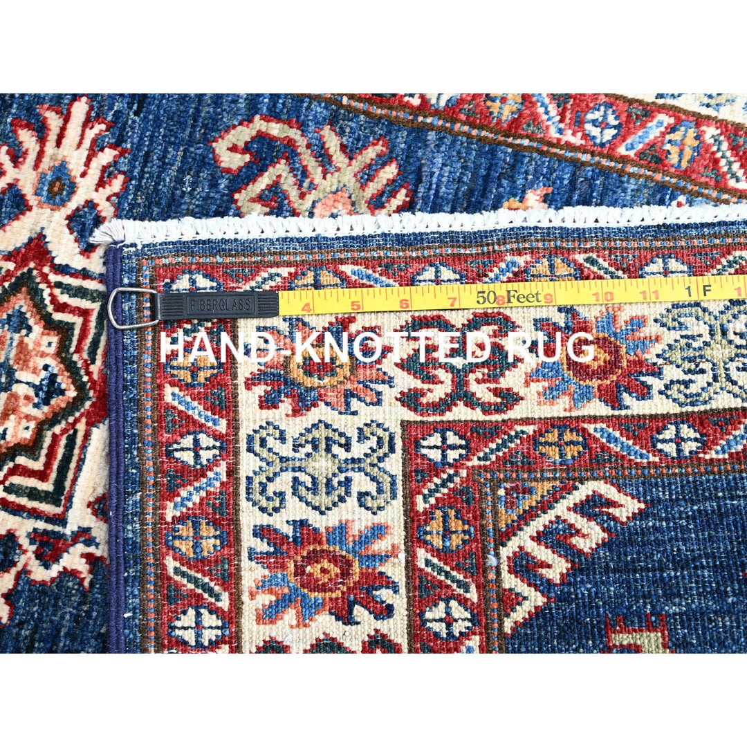 2'6" x 6'8" New Hand Knotted Blue Wool Runner Oriental Rug - MOA102188